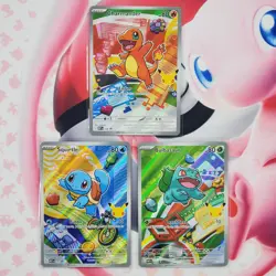Charmander 038 + Squirtle 039 + Bulbasaur 037 - First Partner Pokemon Cards L151 - Image 1