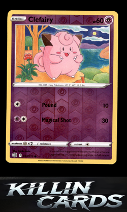 Reverse Holofoil Clefairy 053/172 Pokemon Common SWSH09: Brilliant Stars Card NM - Image 1