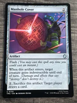 Manhole Cover Commander Teenage Mutant Ninja Turtles MTG NM - Image 1