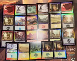 Mtg Foil Vintage 23 Land Lot Onslaught Mercadian Masques Odyssey Nm Island Plain - Image 1