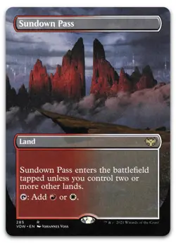 Sundown Pass (Borderless) #285 (LP) Crimson Vow VOW Magic MTG - Image 1