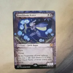 1x Bitterblossom Bearer Showcase NM Magic MTG Lorwyn Eclipsed x1 - Image 1