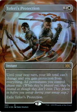 Teferi's Protection (Borderless) Double Masters 2022 2X2 Foil NM - Image 1
