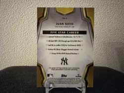 [SC] mc45 2024 Tops Five Star Juan Soto Sign Card - Image 2