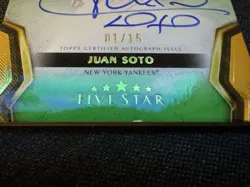 [SC] mc45 2024 Tops Five Star Juan Soto Sign Card - Image 3