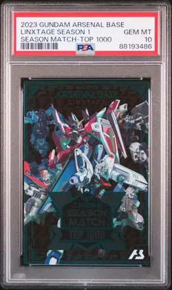 [PSA10] ya03 Psa10 Lx Season 01 Much Top1000 Promo Gundam Arsenal Base Card Band - Image 1