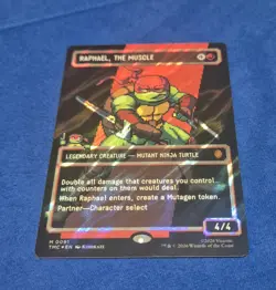 Raphael, the Muscle (0091) 8 Bit Showcase Surge Foil MTG TMNT PSA ready - Image 1