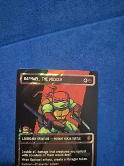 Raphael, the Muscle (0091) 8 Bit Showcase Surge Foil MTG TMNT PSA ready - Image 3