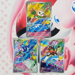 Rowlett 043 + Litten 044 + Popplio 045 - First Partner Pokemon Cards #L155 - Image 1