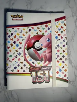Pokemon Scarlet Violet 151 Mew Binder 20 Page 9 Pocket Empty Binder Only NM TCG - Image 1