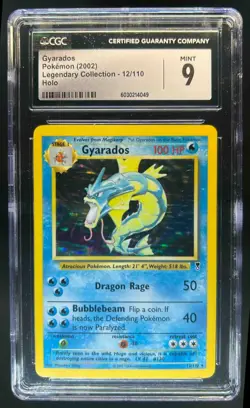 2002 Pokemon Legendary Collection Gyarados Holo #12/110 CGC 9 - Image 1