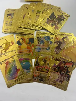 50 Pcs VMAX Gold Foil Pokemon Card RARE Chatizard EX Powerful Trading Toy Gift - Image 1