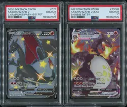 Charizard V & VMAX SEQUENTIAL PSA 10 079 SV107 English Pokemon Card SWSH Shiny - Image 1