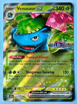 Venusaur Ex Stellar Crown Stamp Promo 001/142 Pokemon TCG NM - Image 1