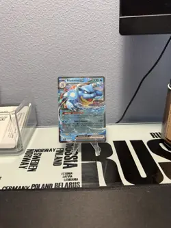 Pokemon TCG Blastoise ex Double Rare Holo Stellar Crown Stamped Promo 030/142 NM - Image 1