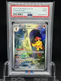 Pokemon SV01 Scarlet & Violet Armarouge Illustration Rare 203/198 Holo PSA 9 - Image 1