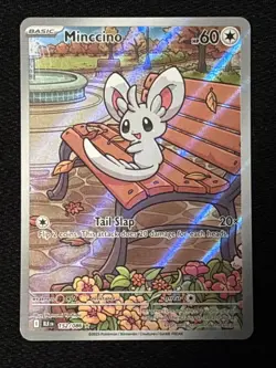 Minccino 152/086 Illustration Rare Pokemon TCG SV Black Bolt - Image 1
