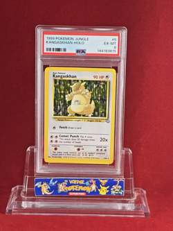 1999 Pokemon Jungle KANGASKHAN Holo Card #5 PSA 6 Freshly Graded - Image 1
