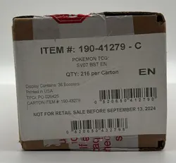 Pokemon TCG Scarlet & Violet Stellar Crown Booster 6-Box Case SEALED SV07 - Image 1