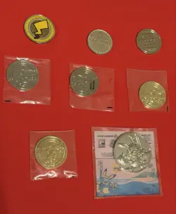 Pokemon Metal Coin Lot Pikachu Cherrim Lucario Honolulu World Championships 2024 - Image 2