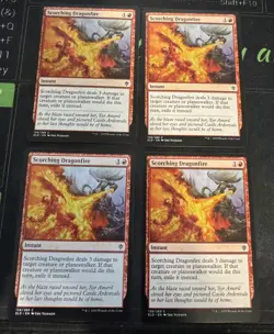 Scorching Dragonfire X4 Throne of Eldraine Magic the Gathering MTG - Image 1