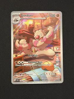 Pokemon TCG Gurdurr Black Bolt 126/086 Illustration Rare Mint Condition - Image 1