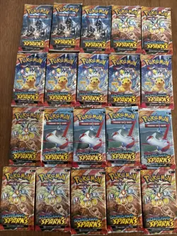 20 Packs! Pokemon Surging Sparks Scarlet & Violet - Booster Packs x 20 - Image 1