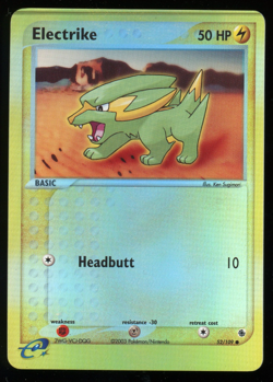 Pokemon 2003 Ex Ruby & Sapphire - Electrike - Reverse Holo - 52 - Image 1