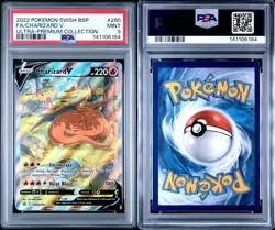 POKEMON FA/CHARIZARD V 2022 SWSH BLACK STAR PROMO #260 ULTRA-PREMIUM COLL. PSA 9 - Image 3