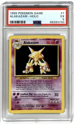 1999 Pokemon Game Holo Alakazam #1 PSA 5 ES6 - Image 1