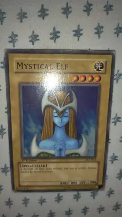 Yu-Gi-Oh! TCG Mystical Elf SYE-002 1st Edition Common MP Vintage Takahashi - Image 1