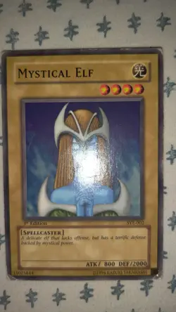Yu-Gi-Oh! TCG Mystical Elf SYE-002 1st Edition Common MP Vintage Takahashi - Image 2