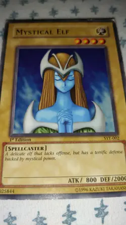 Yu-Gi-Oh! TCG Mystical Elf SYE-002 1st Edition Common MP Vintage Takahashi - Image 3