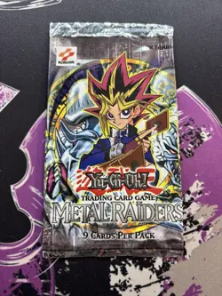 Yugioh MRD Metal Raiders EMPTY Pack Wrappers Vintage Original Logo 1st Edition - Image 1
