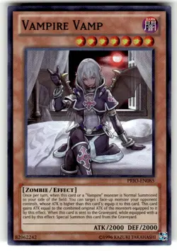 YuGiOh Vampire Vamp PRIO-EN085 1st/Unlimited Edition Super Rare NM - Image 1