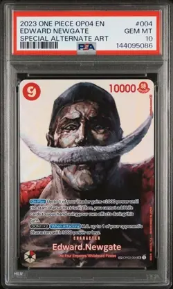 ONE PIECE EDWARD NEWGATE OP04-KINGDOMS OF INTRIGUE #004 SPECIAL ALT ART PSA 10 - Image 1