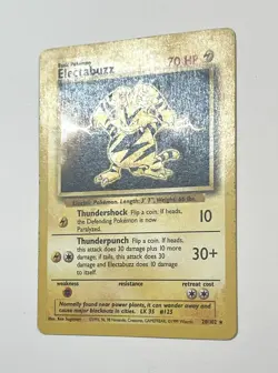 Electabuzz Base Set Rare 20/102 - Wotc Pokemon Card MP/HP Mod-heavy Play - Image 2