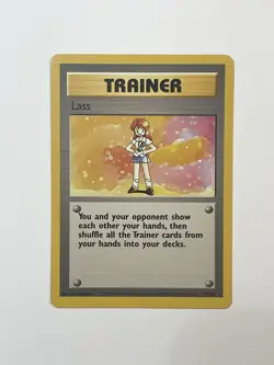 Lass 75/102 Rare Pokemon Card Base Set Unlimited Trainer LP Light Play - Image 1