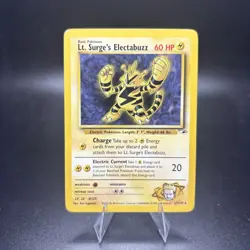 Lt. Surge's Electabuzz - 27/132 - Pokemon Gym Heroes Unlimited Rare Card DMG -c - Image 1
