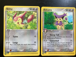 EX Ruby & Sapphire 2003 Non Holo Pokemon Cards. Delcatty 29/109 & Skitty 71/109 - Image 1