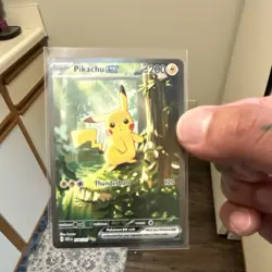Pikachu EX Holo Pokemon TCG Card 200 HP Thunderbolt 120 #276 English - Image 1