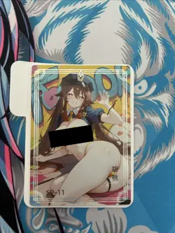 Hu Tao Illustration Genshin Impact Liquid Fantasy Card SP-11 - Image 1