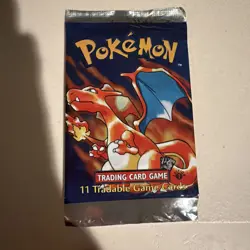 Pokemon TCG Base Set 1st Edition Booster Pack Charizard Art 1999 WOTC 11 Cards - Image 1