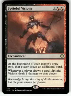 SPITEFUL VISIONS #245 MTG STARTER COMMANDER DECKS RARE - Image 1