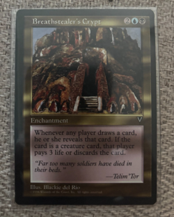 MTG English Magic the Gathering BREATHSTEALER'S CRYPT - Visions - Not Played - Image 1