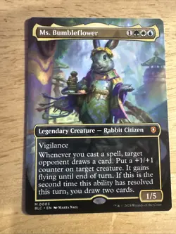 Ms. Bumbleflower Borderless, Regular, #3, NM Commander: Bloomburrow, MTG - Image 1