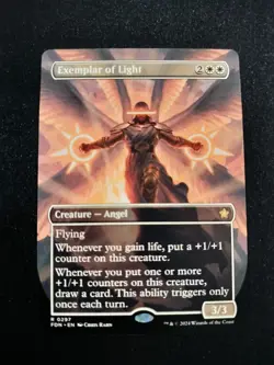 MTG Exemplar of Light Borderless 0297 Foundations NM - Image 1