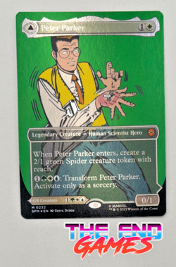Peter Parker (0232) (Borderless) Marvel's Spider-Man Foil MTG NM HOT SALE! - Image 1