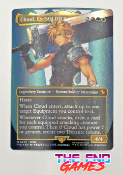 Cloud, Ex-SOLDIER (Borderless) (Foil) 202 Commander: FINAL FANTASY NM MTG - Image 1