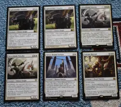 MTG 6x White Rare Lightweilder & Silverblade Paladin Solemn Recruit, Glory-Bound - Image 1